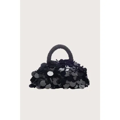 Merlette Lune Mini Sequin Bag In Black