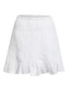 Merlette Maeva Ruffled Mini Skirt In White