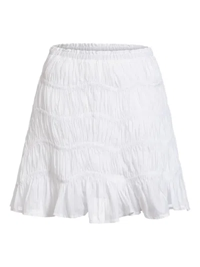 Merlette Maeva Ruffled Mini Skirt In White