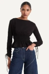 Merlette Mare Top In Black In Black
