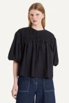 Merlette Meadow Top In Black In Black