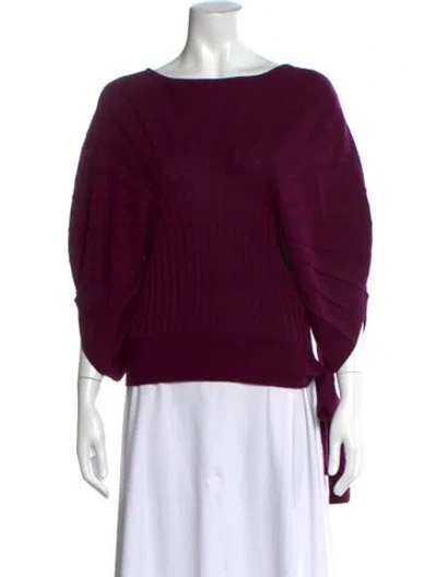 Pre-owned Merlette Merino Wool Scoop Neck Sweater In Purple