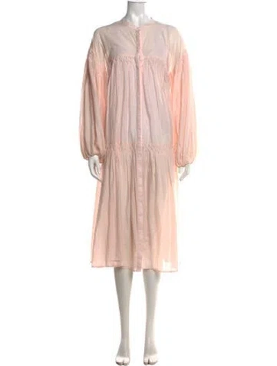 Pre-owned Merlette Midi Length Dress In Pink