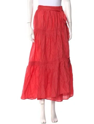 Pre-owned Merlette Midi Length Skirt In Orange