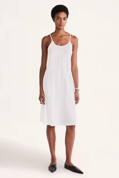 Merlette Midi Slip Dress In White