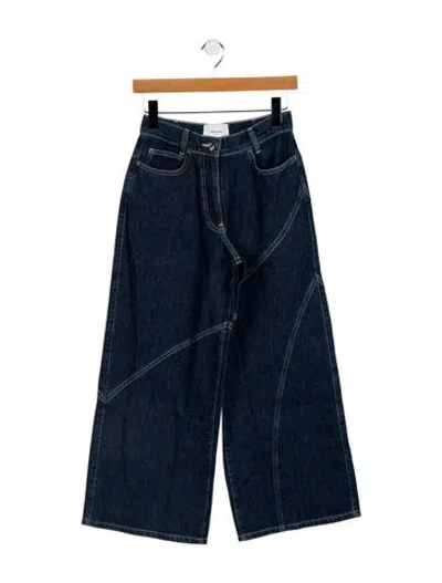 Pre-owned Merlette Mid-rise Wide Leg Jeans W/ Tags In Blue