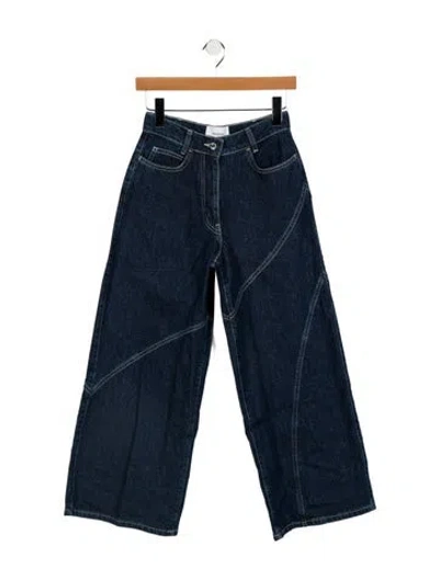 Pre-owned Merlette Mid-rise Wide Leg Jeans W/ Tags In Blue