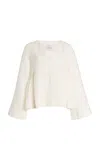 Merlette Mystica Linen Top In Off-white