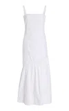 Merlette Natalia Cotton Voile Midi Dress In White