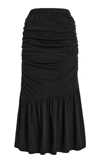 Merlette Noor Cotton-jersey Skirt In Black