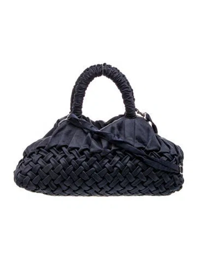 Pre-owned Merlette Nylon Top Handle Bag In Blue