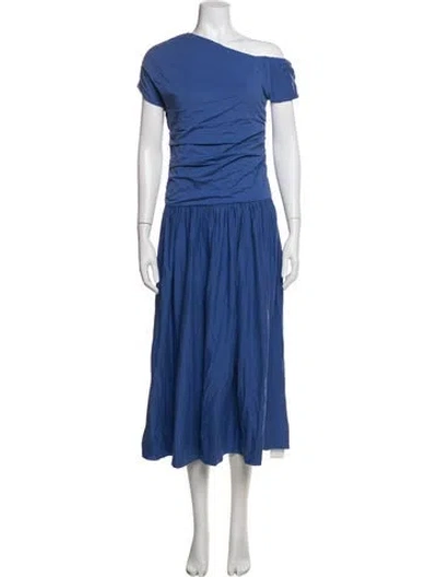 Pre-owned Merlette Off-the-shoulder Long Dress W/ Tags In Blue