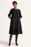 Merlette Paradis Eyelet Dress In Black In Black