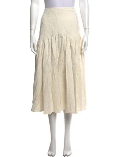 Pre-owned Merlette Patterned Midi Length Skirt In Neutrals