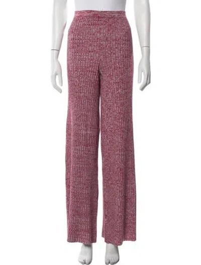 Pre-owned Merlette Patterned Wide Leg Pants In Pink
