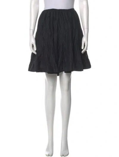 Pre-owned Merlette Pleated Accents Knee-length Skirt In Black