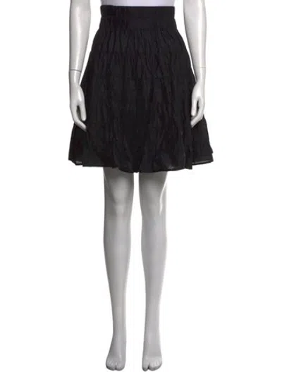 Pre-owned Merlette Pleated Accents Mini Skirt In Black