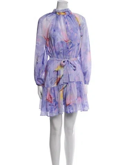 Pre-owned Merlette Printed Mini Dress In Multi