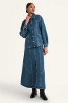 Merlette Reve Jacket In Mid-blue Wash In Mid-blue Wash