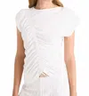 Merlette Reverie Jersey Cap Sleeve Top In White In White
