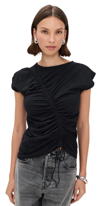 Merlette Reverie Top Black In Animal Print
