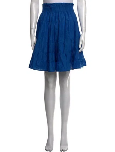 Pre-owned Merlette Ruffle Embellishment Mini Skirt In Blue