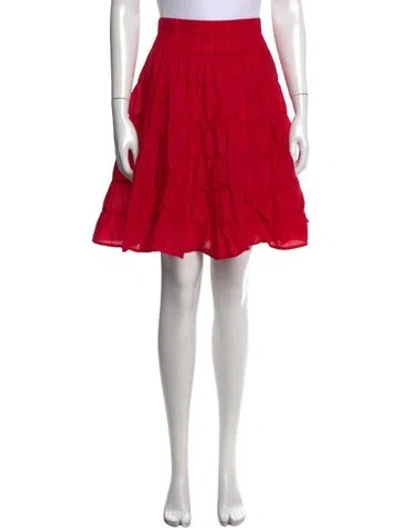 Pre-owned Merlette Ruffle Embellishment Mini Skirt In Pink