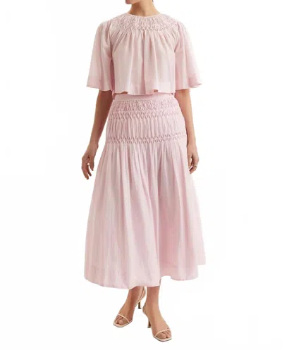 Merlette Sanjh Bell Sleeves Top In Lotus In Pink
