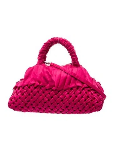 Pre-owned Merlette Satin Shoulder Bag In Pink