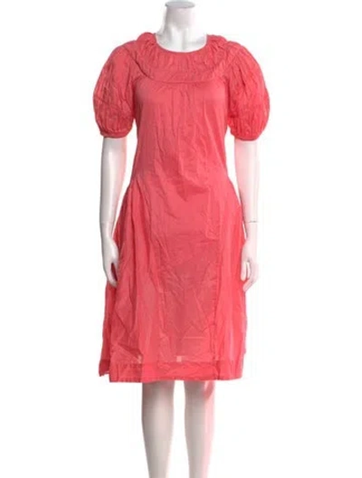 Pre-owned Merlette Scoop Neck Knee-length Dress In Pink