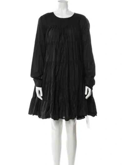 Pre-owned Merlette Scoop Neck Mini Dress In Gray