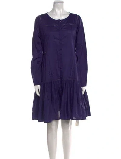 Pre-owned Merlette Scoop Neck Mini Dress W/ Tags In Blue