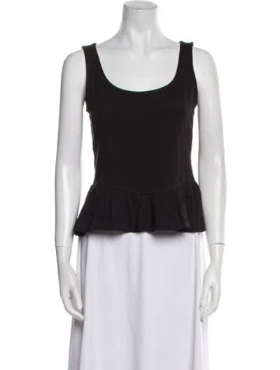 Pre-owned Merlette Scoop Neck Sleeveless Top In Black