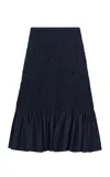Merlette Sereda Cotton-voile Skirt In Navy