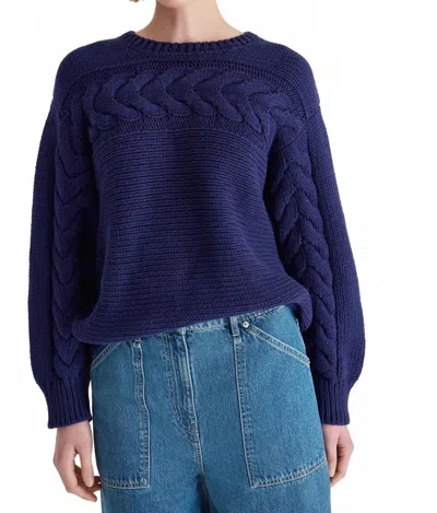Merlette Serin Crewneck Sweater In Navy In Blue