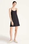 Merlette Short Slip Dress In Black In Black