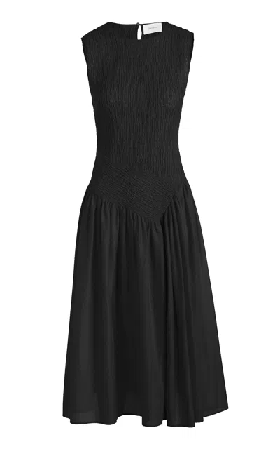 Merlette Sofia Cotton Voile Dress In Black