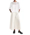 Merlette Sol Broderie-anglaise Cotton-poplin Top In White
