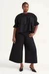Merlette Sol Eyelet Top In Black In Black