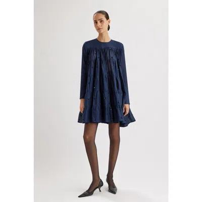 Merlette Soliman Embellished Dress In Blue