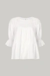 Merlette Soliman Solid Print Top In White