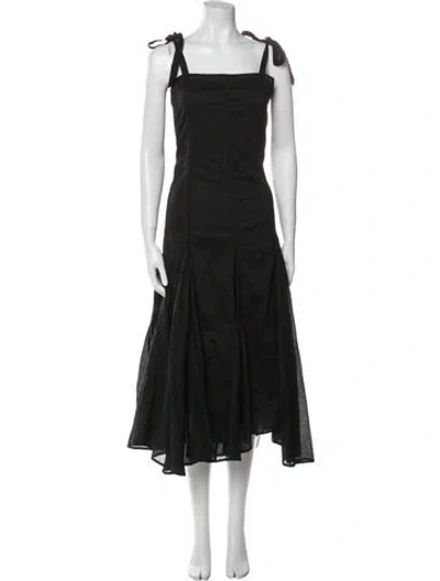 Pre-owned Merlette Square Neckline Long Dress In Blue