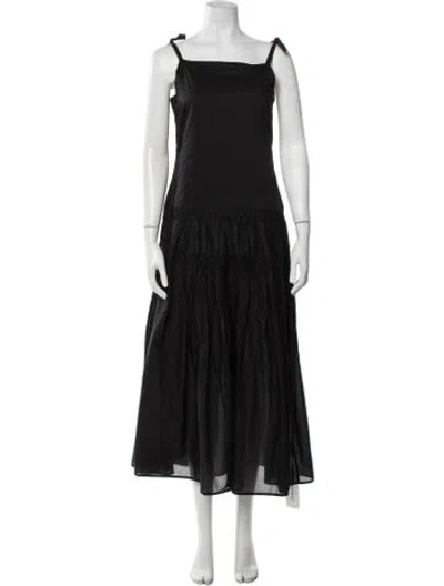 Pre-owned Merlette Square Neckline Long Dress In Blue
