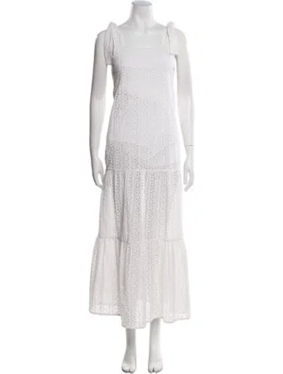 Pre-owned Merlette Square Neckline Long Dress In Neutral