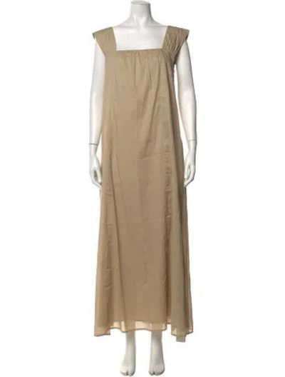 Pre-owned Merlette Square Neckline Long Dress In Neutrals