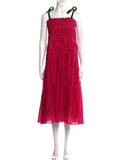 Pre-owned Merlette Square Neckline Long Dress W/ Tags In Pink