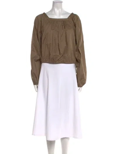 Pre-owned Merlette Square Neckline Long Sleeve Blouse W/ Tags In Neutral