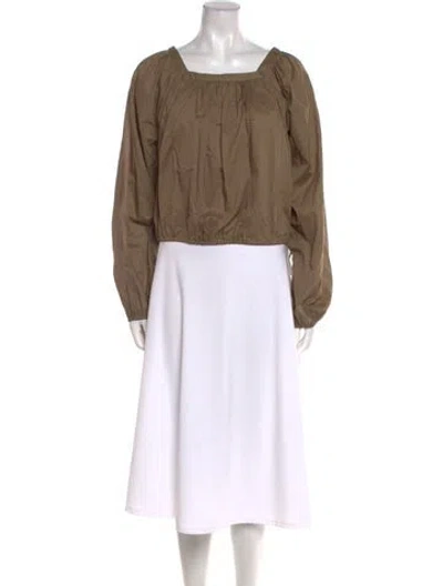 Pre-owned Merlette Square Neckline Long Sleeve Blouse W/ Tags In Neutral