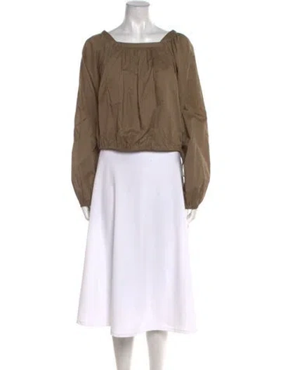 Pre-owned Merlette Square Neckline Long Sleeve Blouse W/ Tags In Neutral