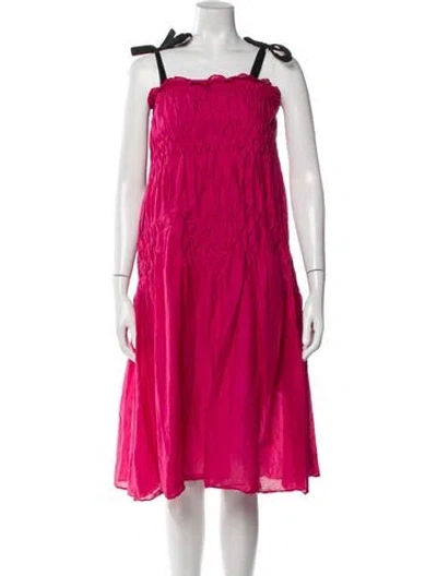 Pre-owned Merlette Square Neckline Mini Dress In Pink